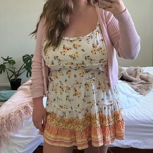 Open back tie strap floral sundress